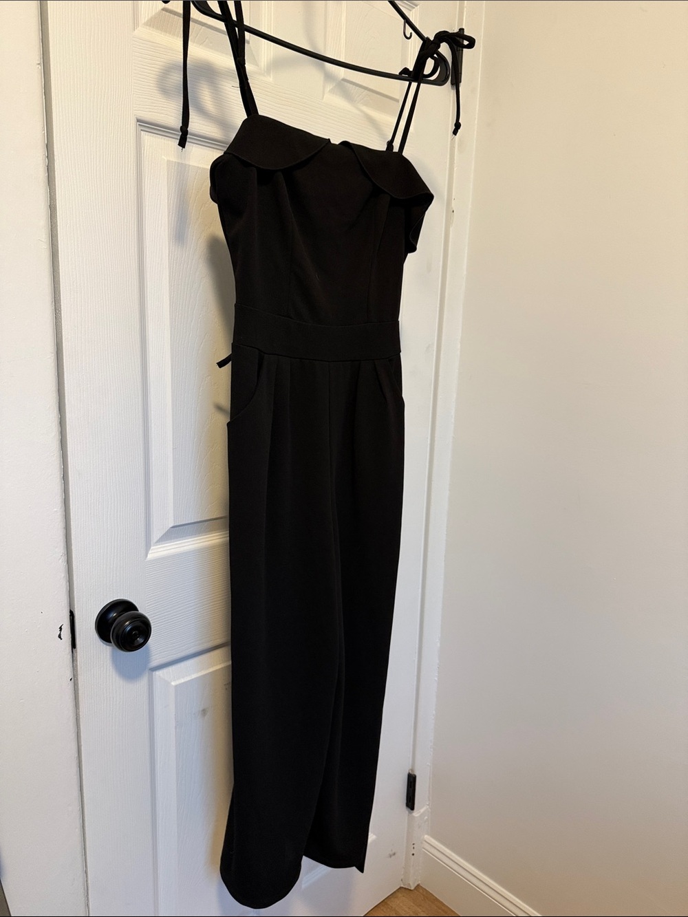 Emerald Sundae Black One-Shoulder Jumpsuit Dress